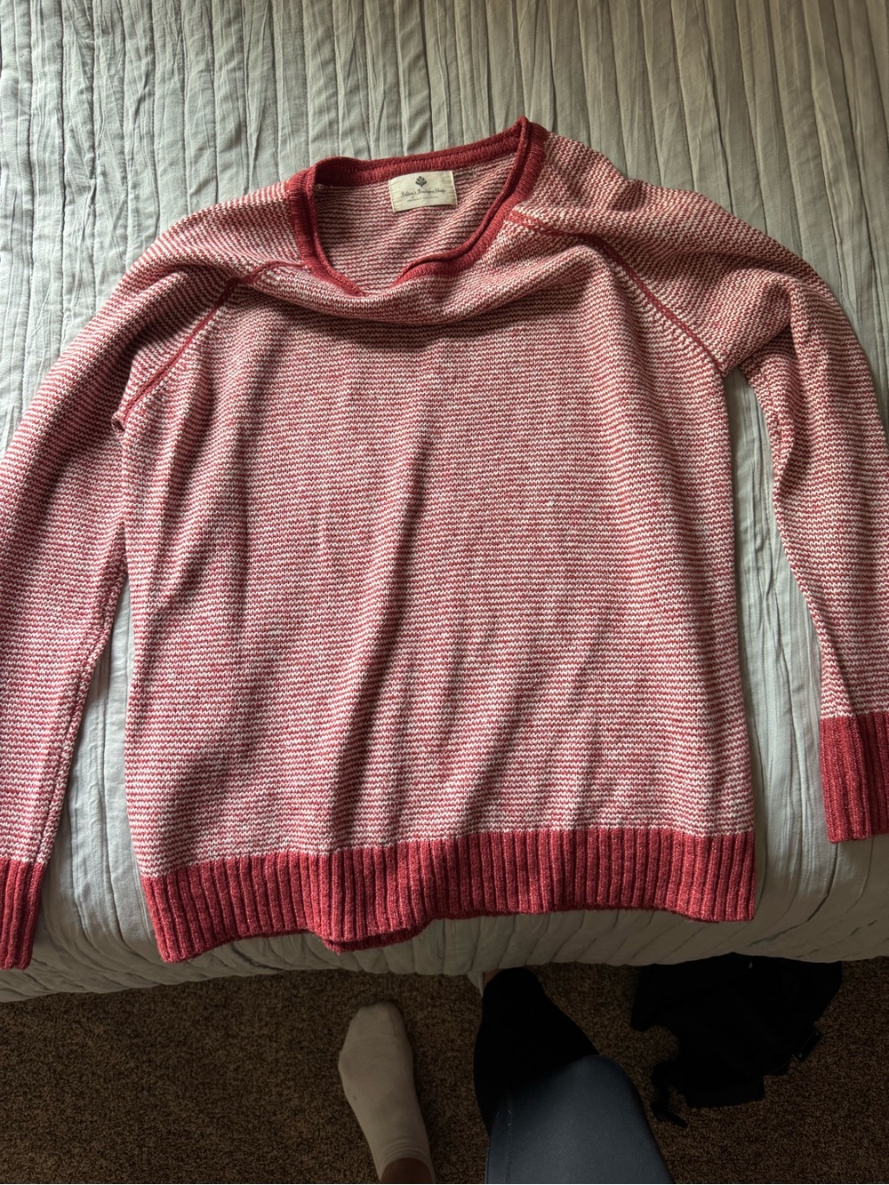 Striped Red Crewneck Sweater from Betsey’s Boutique